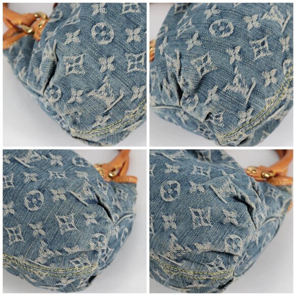 LOUIS VUITTON Monogram denim Preity Hand Bag Blue M95020 LV Auth 140355V - Picture 14 of 16